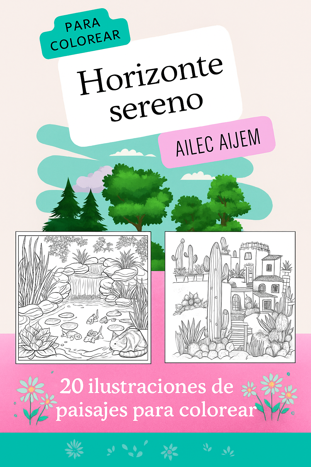 🌅 Horizonte Sereno – Libro para colorear 🎨✨