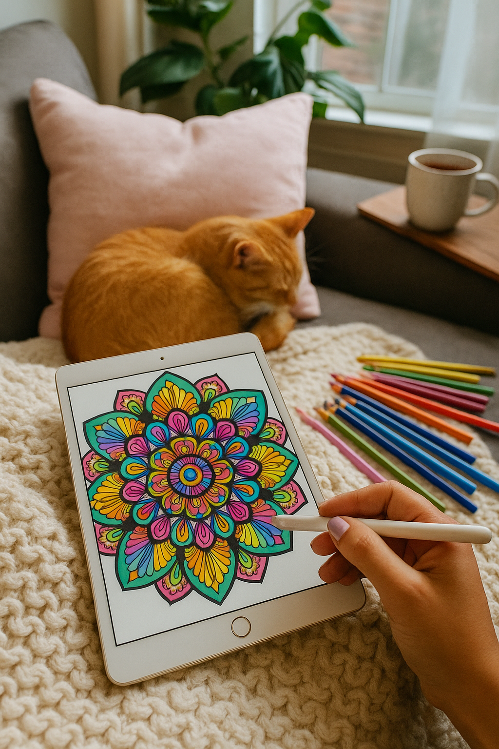 🌈 Geometric Harmony – Libro de mandalas para colorear tu balance interior 🌀 - Image 2