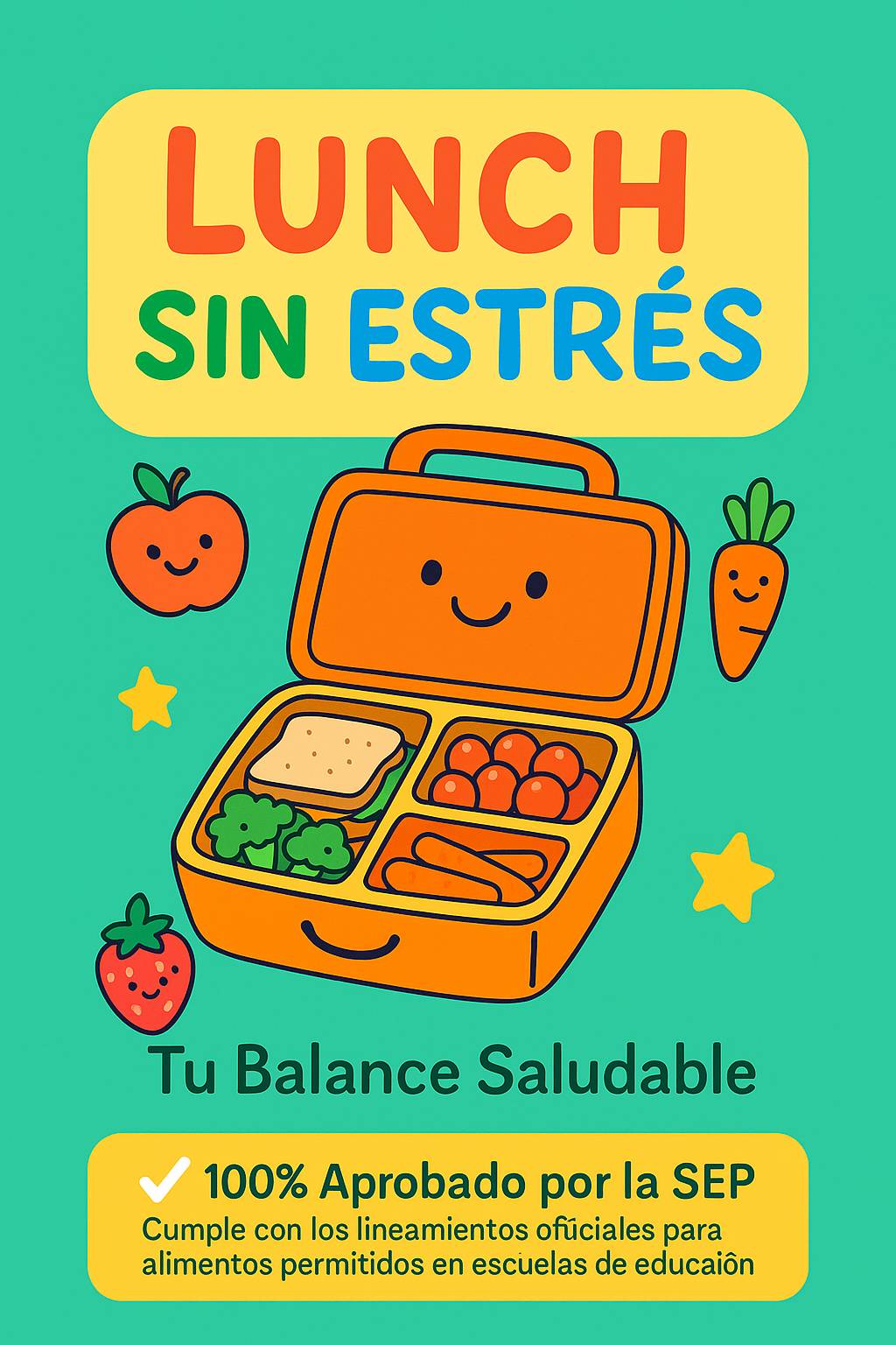 Lunch sin Estrés. Guía nutricional con alimentos 100% aprobados por la SEP