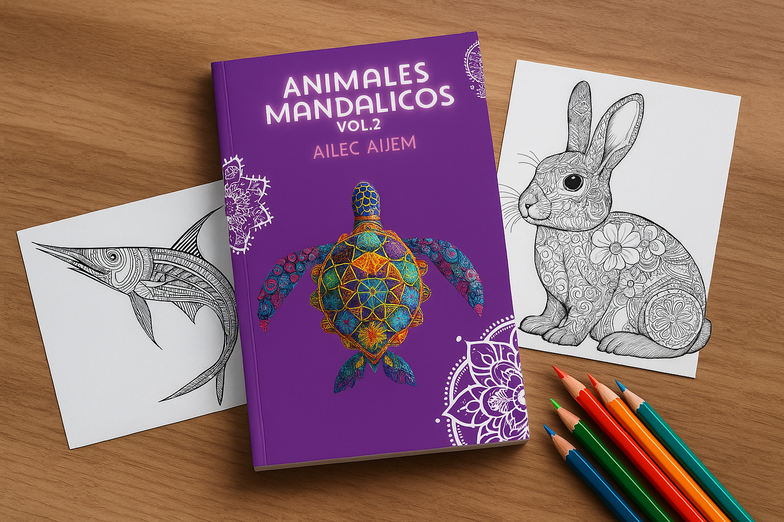 Animales mandálicos Vol. 2 - digital coloring book