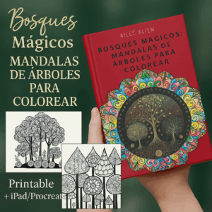 🌳✨ Bosques Mágicos: Mandalas de Árboles para Colorear ✨🌳
